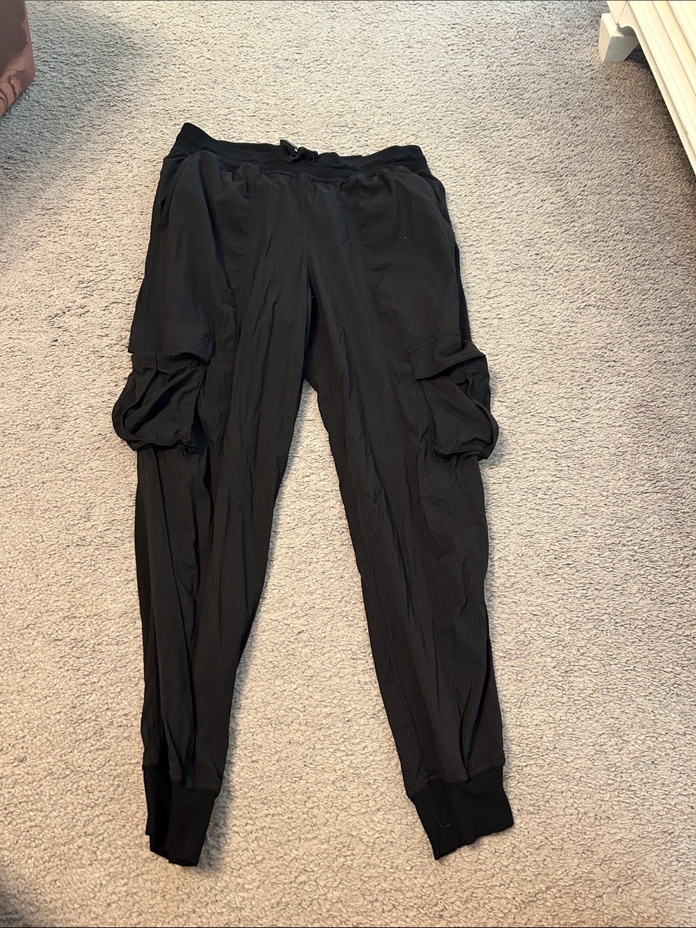 Lululemon Black Cargo Jogger Pants - Casual Comfort
